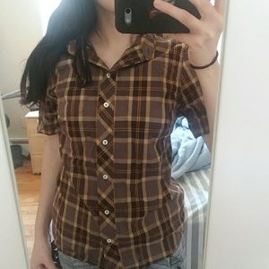 Fred Perry button down plaid shirt